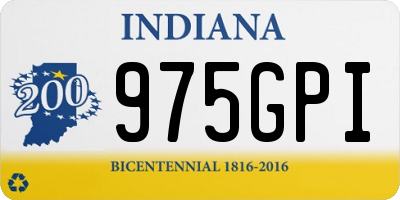 IN license plate 975GPI