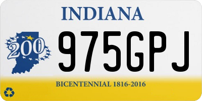 IN license plate 975GPJ