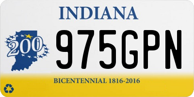 IN license plate 975GPN