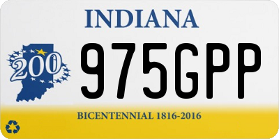 IN license plate 975GPP