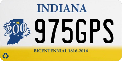 IN license plate 975GPS