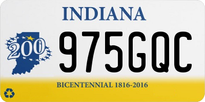 IN license plate 975GQC