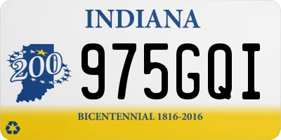 IN license plate 975GQI