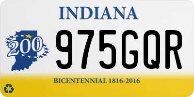 IN license plate 975GQR