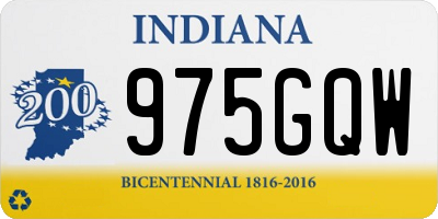 IN license plate 975GQW