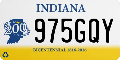 IN license plate 975GQY