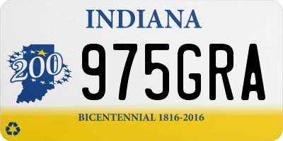 IN license plate 975GRA