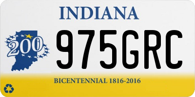 IN license plate 975GRC