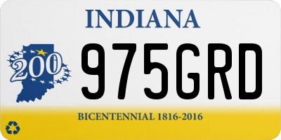 IN license plate 975GRD