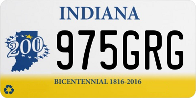 IN license plate 975GRG
