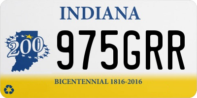 IN license plate 975GRR