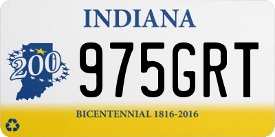 IN license plate 975GRT
