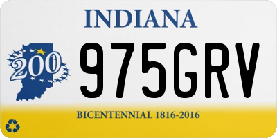 IN license plate 975GRV