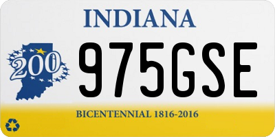 IN license plate 975GSE