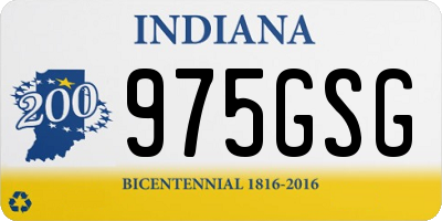 IN license plate 975GSG
