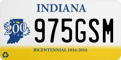 IN license plate 975GSM