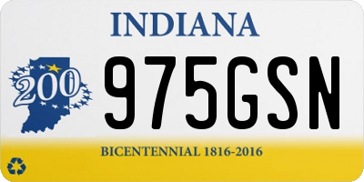 IN license plate 975GSN