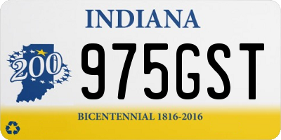 IN license plate 975GST
