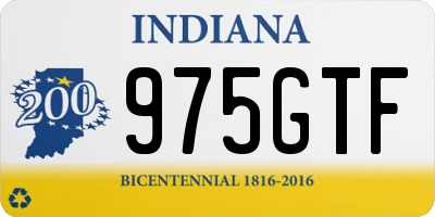 IN license plate 975GTF