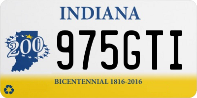 IN license plate 975GTI