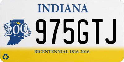 IN license plate 975GTJ