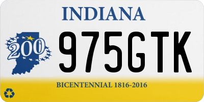 IN license plate 975GTK