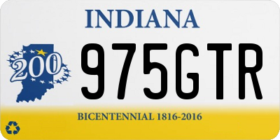 IN license plate 975GTR
