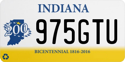 IN license plate 975GTU