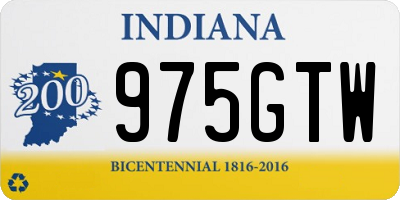 IN license plate 975GTW