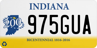 IN license plate 975GUA
