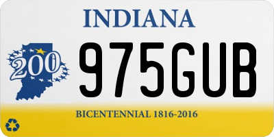 IN license plate 975GUB
