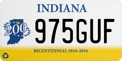 IN license plate 975GUF