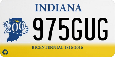 IN license plate 975GUG