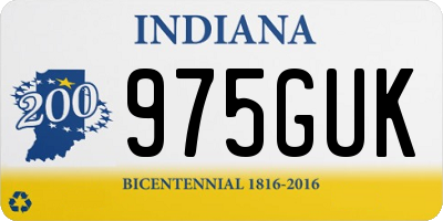 IN license plate 975GUK
