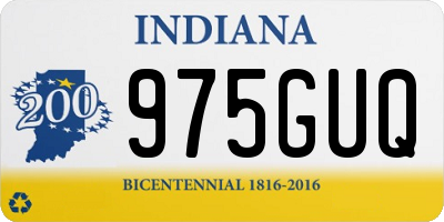 IN license plate 975GUQ