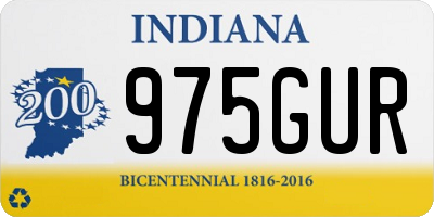 IN license plate 975GUR