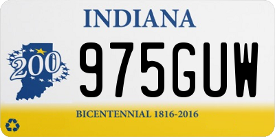 IN license plate 975GUW