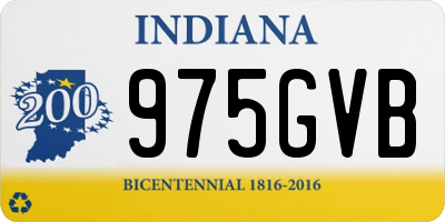 IN license plate 975GVB