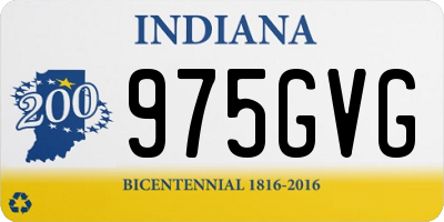 IN license plate 975GVG