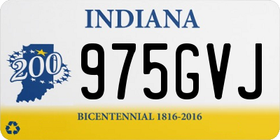 IN license plate 975GVJ