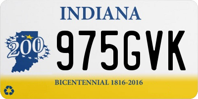 IN license plate 975GVK