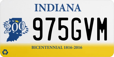 IN license plate 975GVM