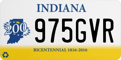 IN license plate 975GVR