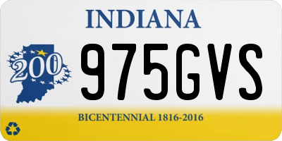 IN license plate 975GVS