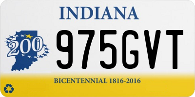 IN license plate 975GVT