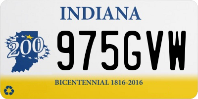 IN license plate 975GVW