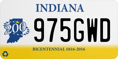 IN license plate 975GWD