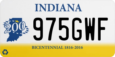 IN license plate 975GWF