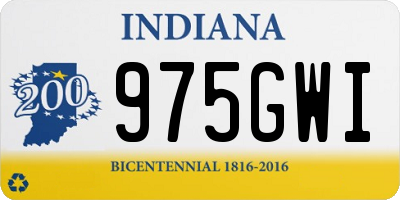 IN license plate 975GWI