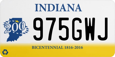 IN license plate 975GWJ